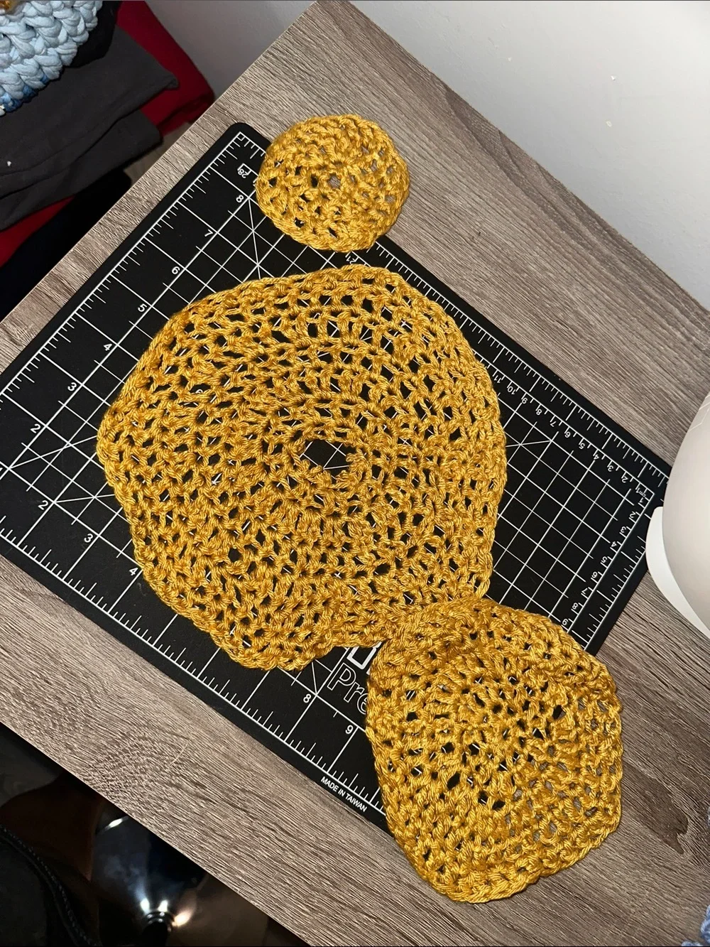 Crochet doily bundle set of 9 bamboo yarn